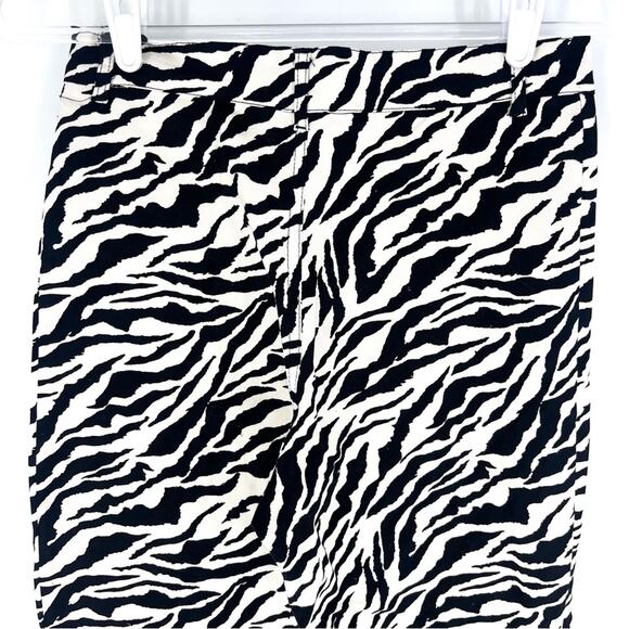 Motel Rocks Zoven 90s Zebra Print Flare Trousers Size Small - Picture 5 of 10
